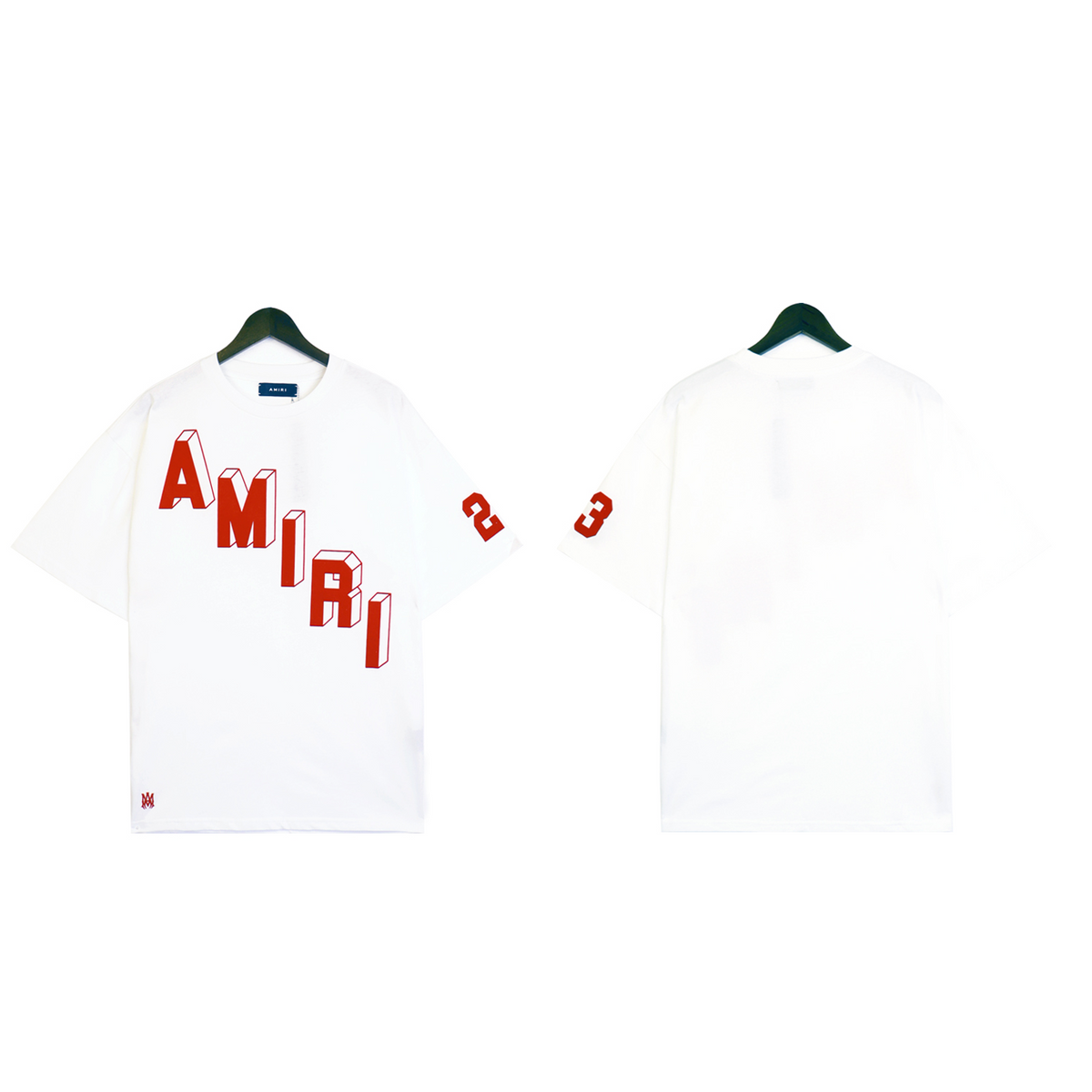 NEW-AMIRI 2025 New High Quality Cotton Flower Logo T-Shirt