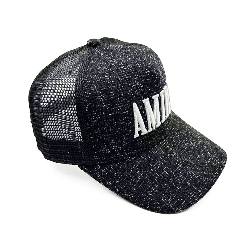 NEW-AMIRI STENCIL TRUCKER HAT