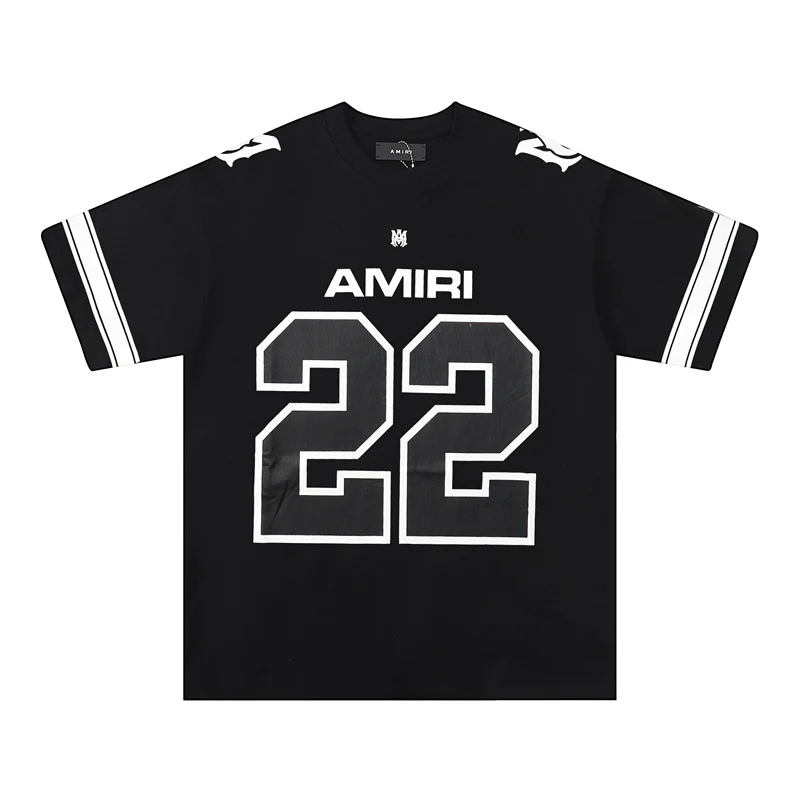 NEW-AMIRI 2025 New High Quality Cotton Flower Logo T-Shirt