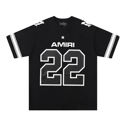 NEW-AMIRI 2025 New High Quality Cotton Flower Logo T-Shirt