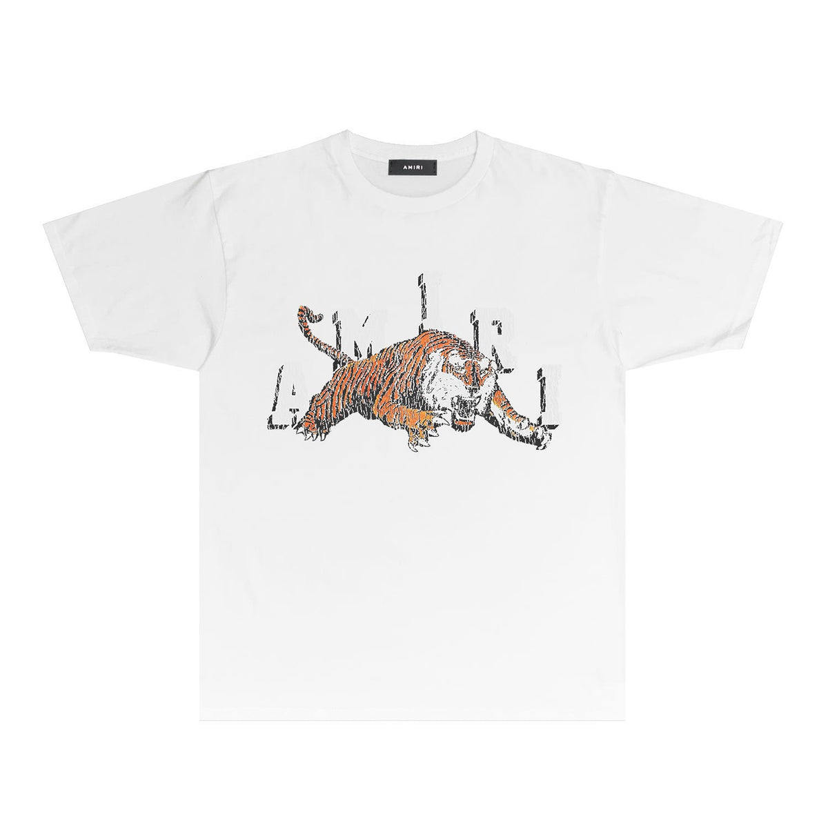 NEW-AMIRI 2025 New High Quality Cotton Flower Logo T-Shirt