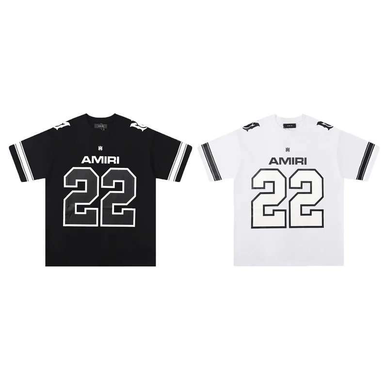 NEW-AMIRI 2025 New High Quality Cotton Flower Logo T-Shirt
