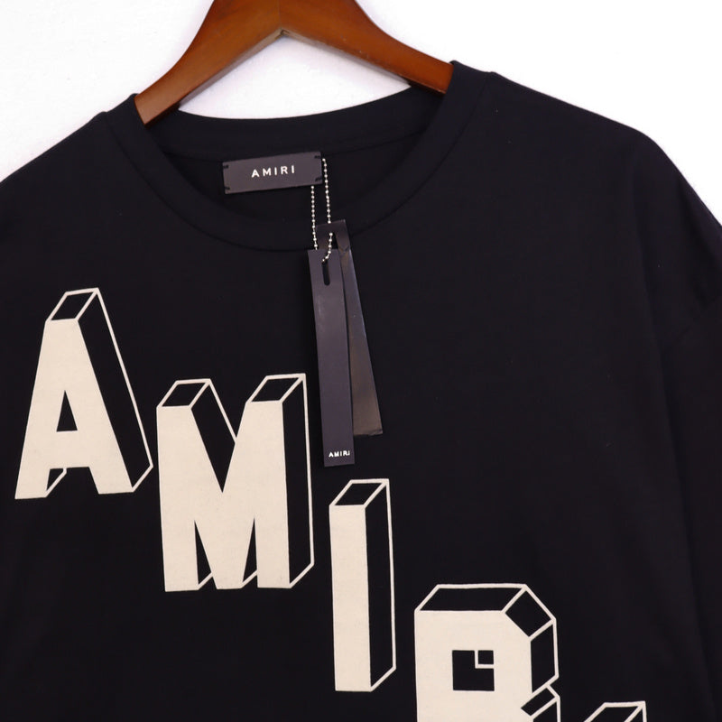 NEW-AMIRI 2025 New High Quality Cotton Flower Logo T-Shirt