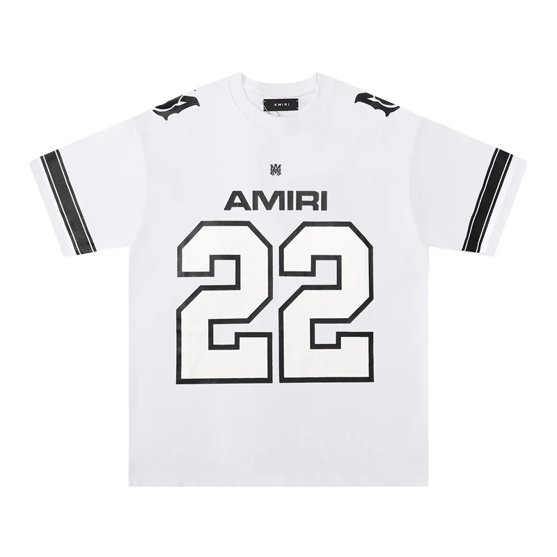 NEW-AMIRI 2025 New High Quality Cotton Flower Logo T-Shirt