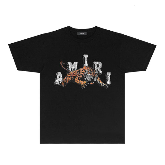 NEW-AMIRI 2025 New High Quality Cotton Flower Logo T-Shirt